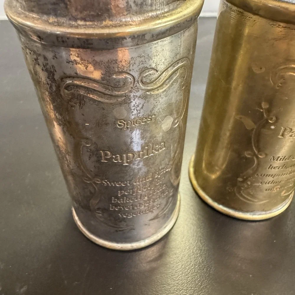 Lot Of 3 Antique  1920's Schilling Spices  Round Metal Tins Only 2‎ Have Lid